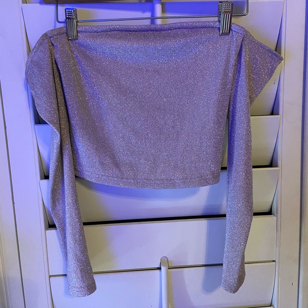Forever 21 purple sparkling crop top